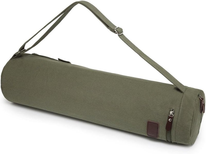 Fremous Yoga Mat Bag,Full-zip Exercise Yoga Mat Canvas Carry Bag for Women and Men - Double Storage Pocket,Easy Access Zipper, Adjustable Shoulder Strap and Handle,Fits Most Mat - Image 3